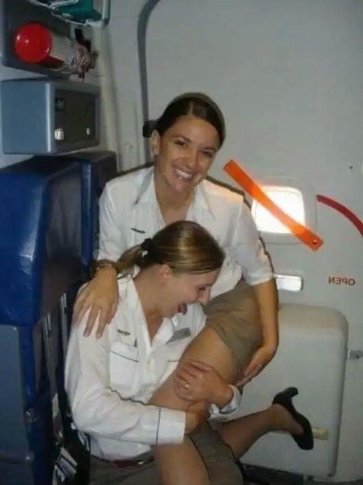 25P stewardess ooppss tights pantyhose