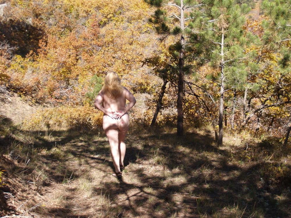 25P Blond Mature in the Forest