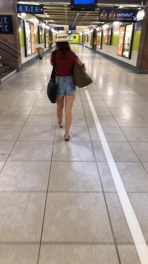 6P Little slut at the train station this morning