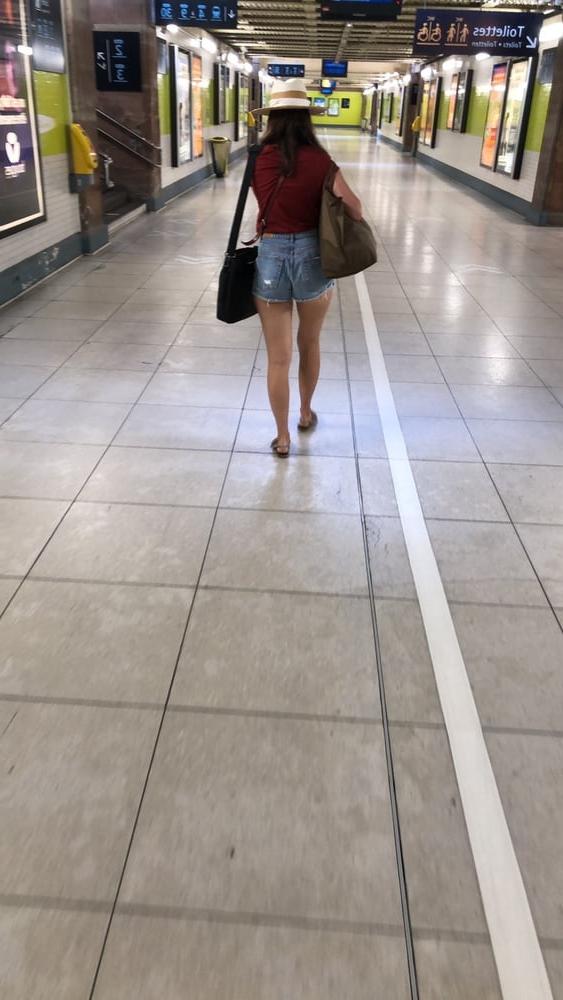 6P Little slut at the train station this morning