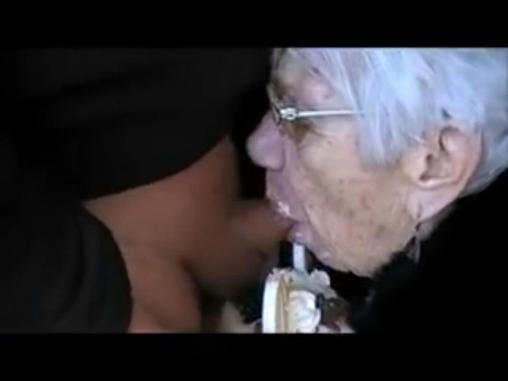 25P 90yo Grandma Suck Young Man's Dick For Remember Her B-Day