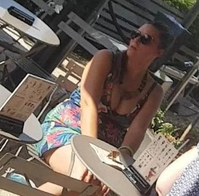 23P sexy girl with high heels mini skirt and big tits suck