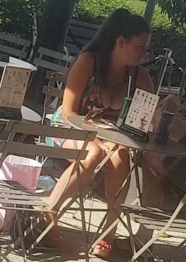 23P sexy girl with high heels mini skirt and big tits suck