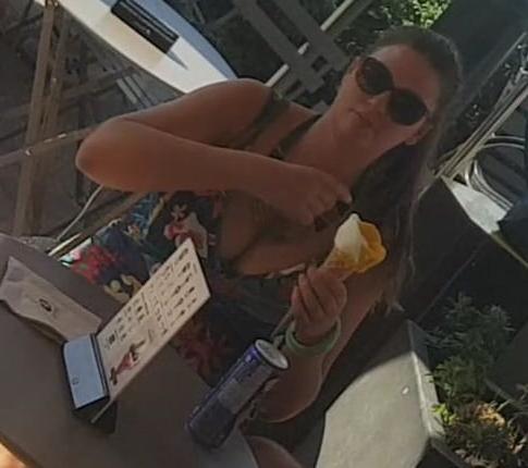 23P sexy girl with high heels mini skirt and big tits suck
