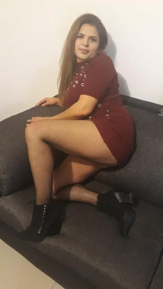 17P mini dress with stockings without panties