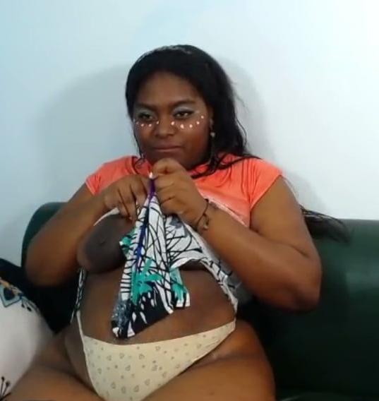 25P Naughty dirty black chick cara panties in mouth