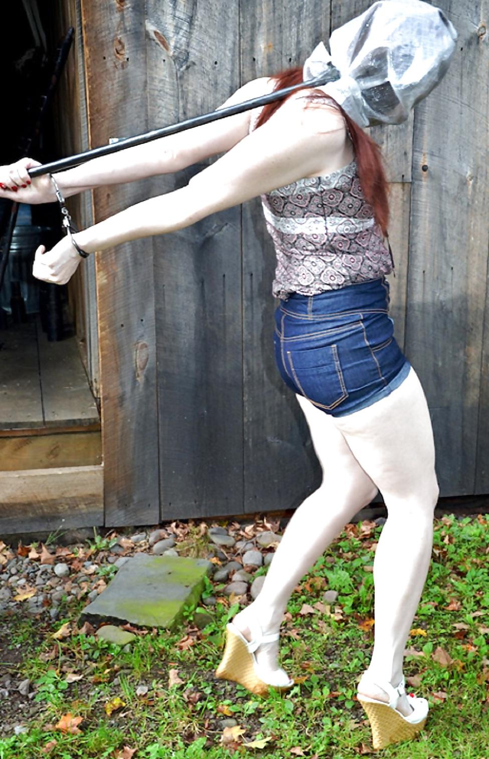 15P Dirty bondage redhead