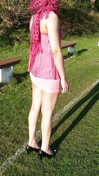 24P My little hijabi slut at the park...