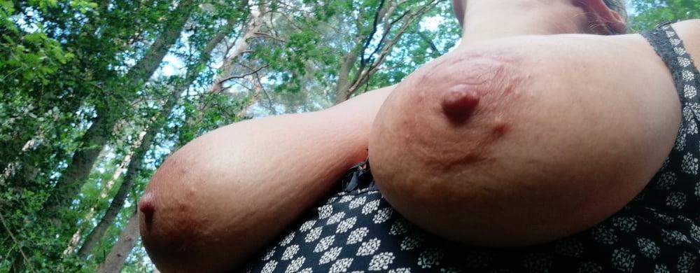 9P Tits out in the forest, again