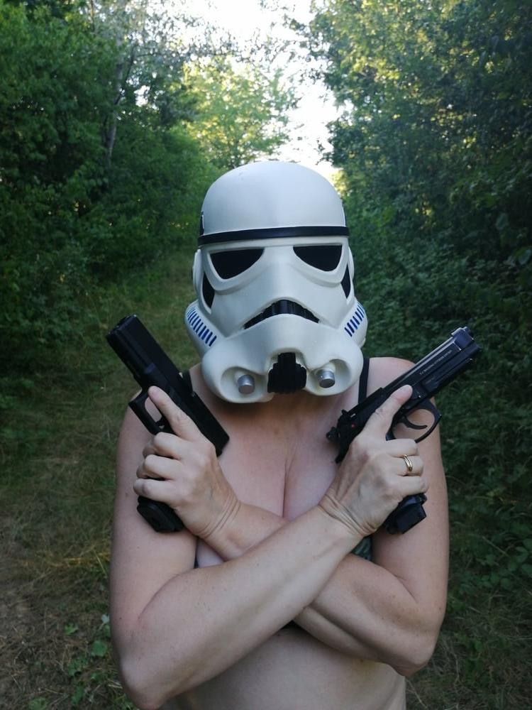 25P Lara Croft or the redhead stormtrooper cosplay Star Wars