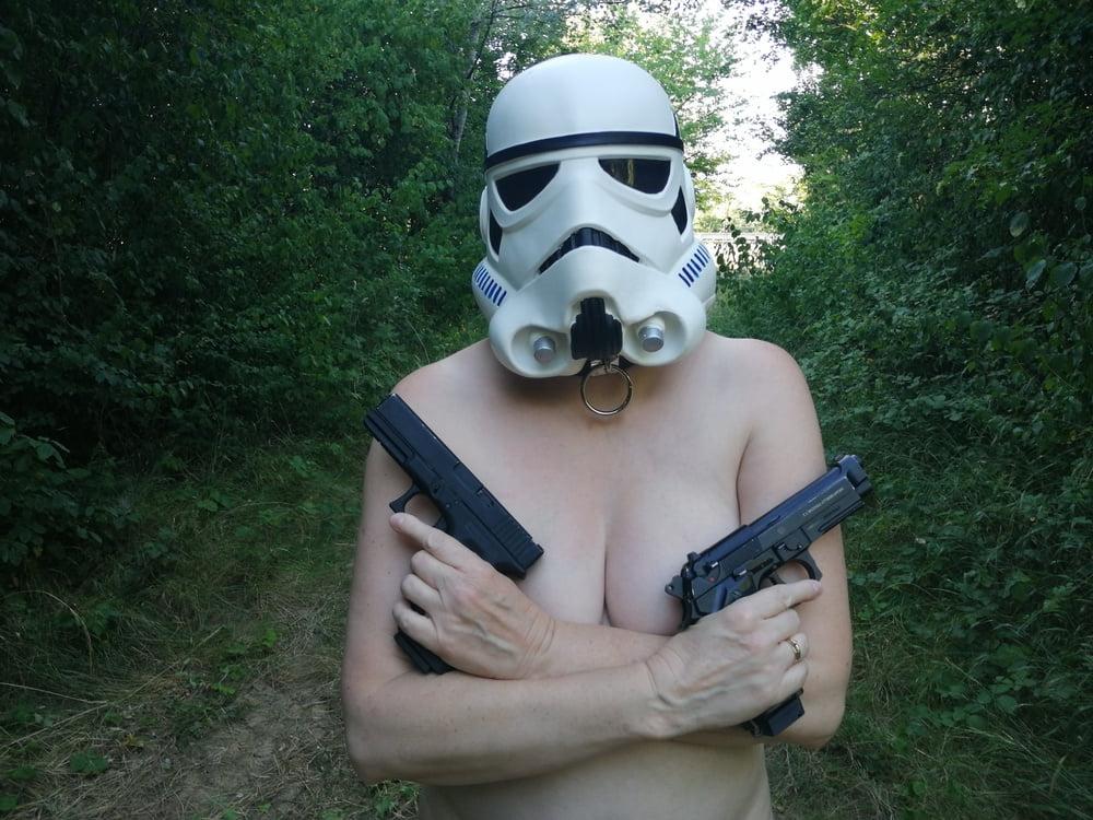 25P Lara Croft or the redhead stormtrooper cosplay Star Wars