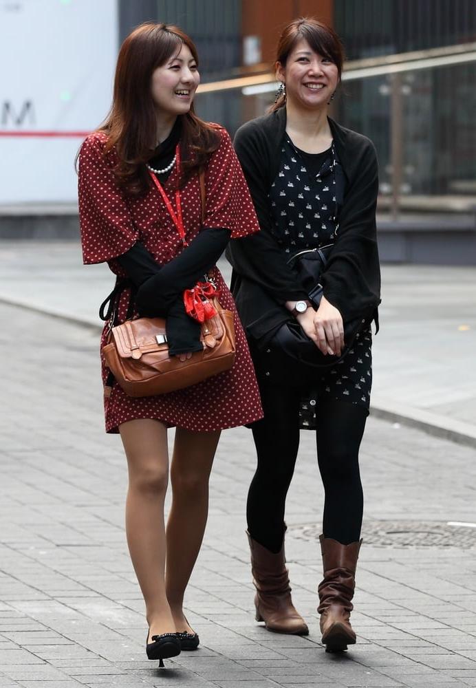 25P Street Pantyhose - Real Life Asian Cunts