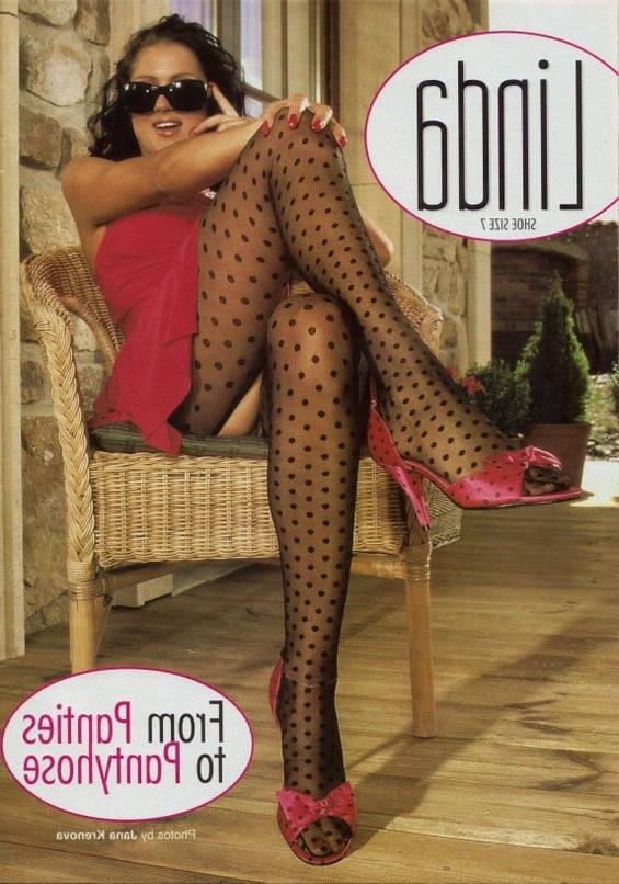 11P Leg Show Magazine - Brunette in Black Pantyhose