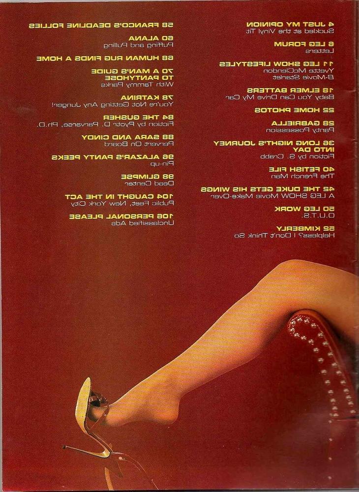 13P Leg Show Magazine - Black Pantyhose