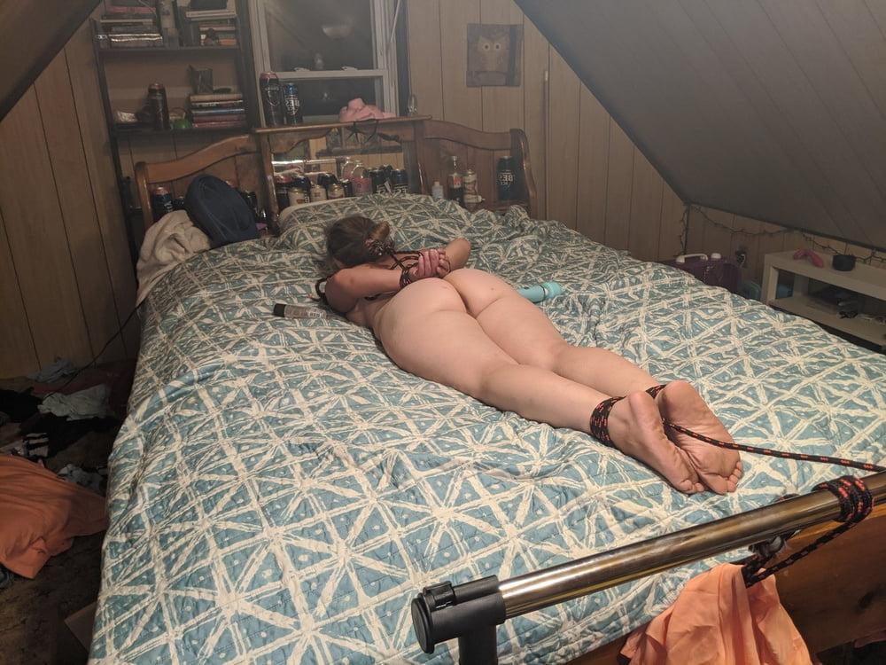 17P Hogtied hooded and helpless