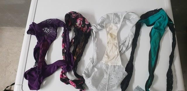 25P My sis dirty and used slips panties strings - Schwester slip