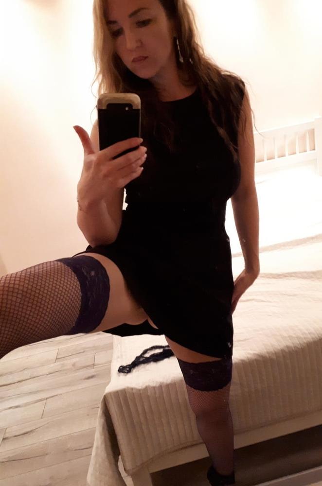 22P Black Dress and Stockings