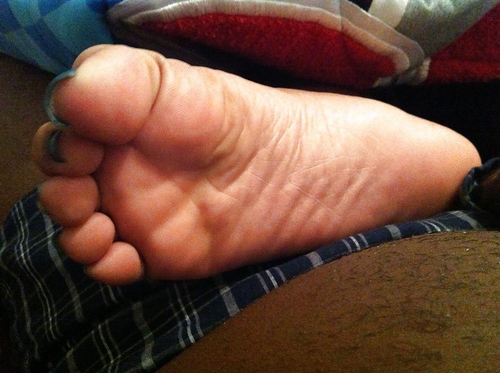 25P Teal Blue Toes Footjob