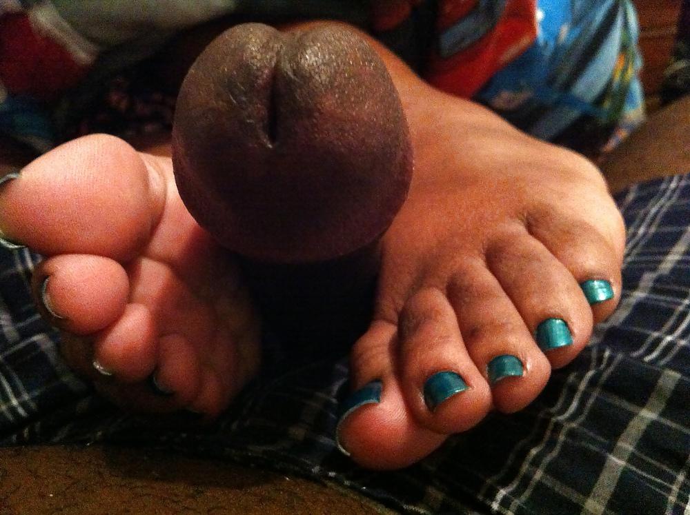 25P Teal Blue Toes Footjob