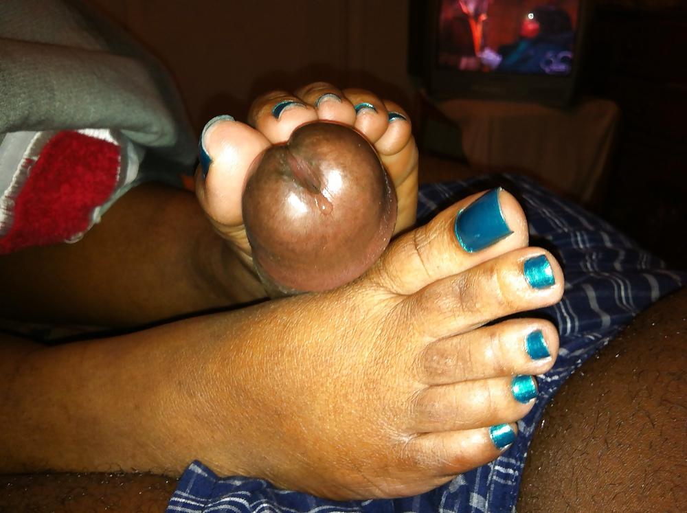 25P Teal Blue Toes Footjob