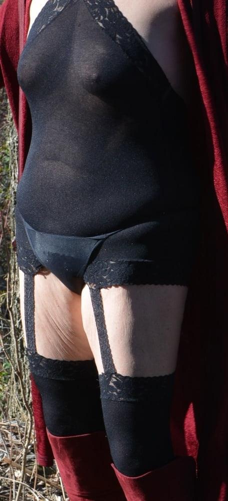 18P Sheer Black One Piece Dress #10
