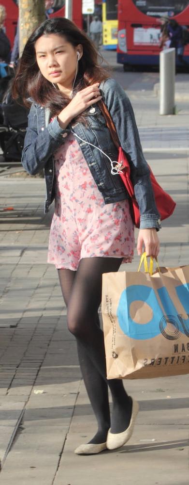 25P Street Pantyhose - Real Life Asian Cunts-Next-Door