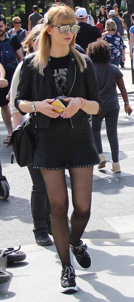 25P Street Pantyhose - French Sluts in PH and Leather Skirts