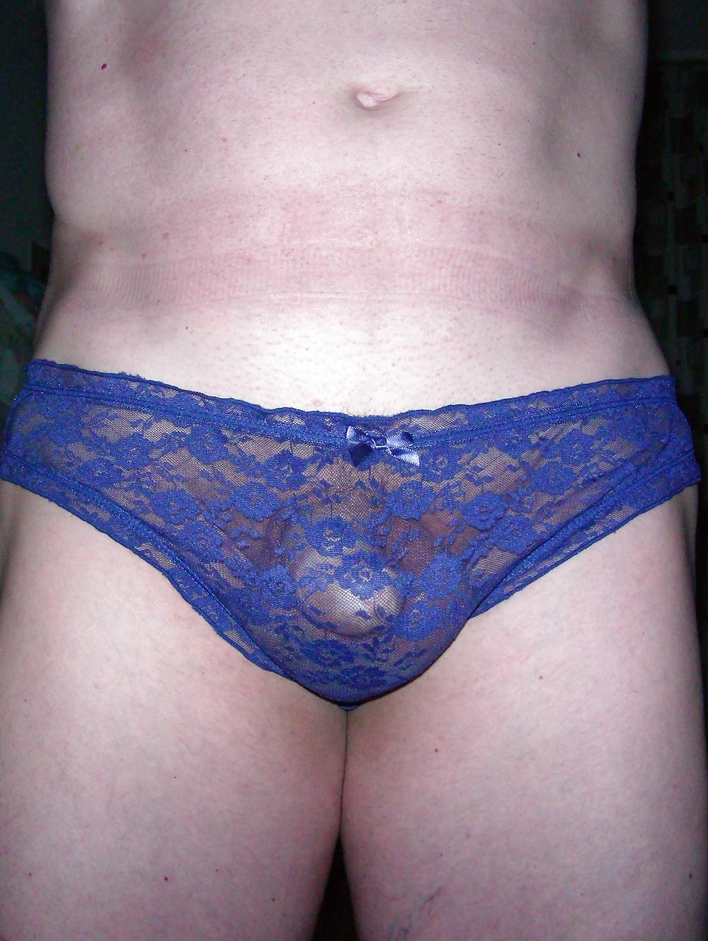 6P Blue lace panties