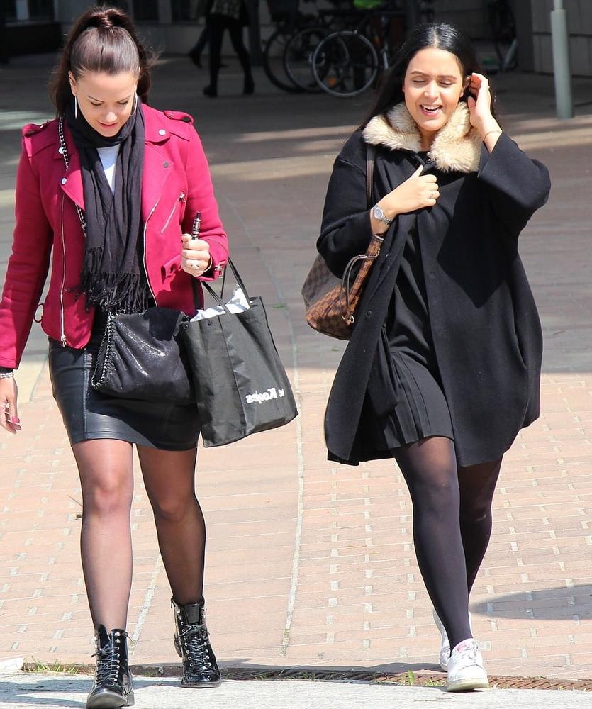 25P Street Pantyhose - French Sluts in PH and Leather Skirts