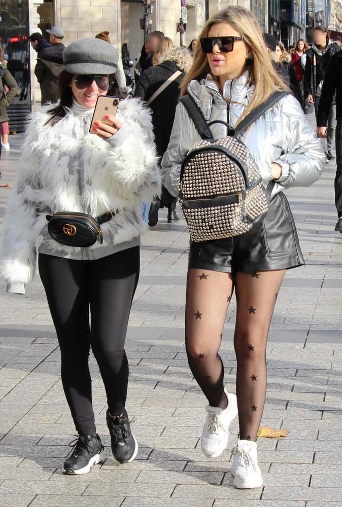 25P Street Pantyhose - French Sluts in PH and Leather Skirts