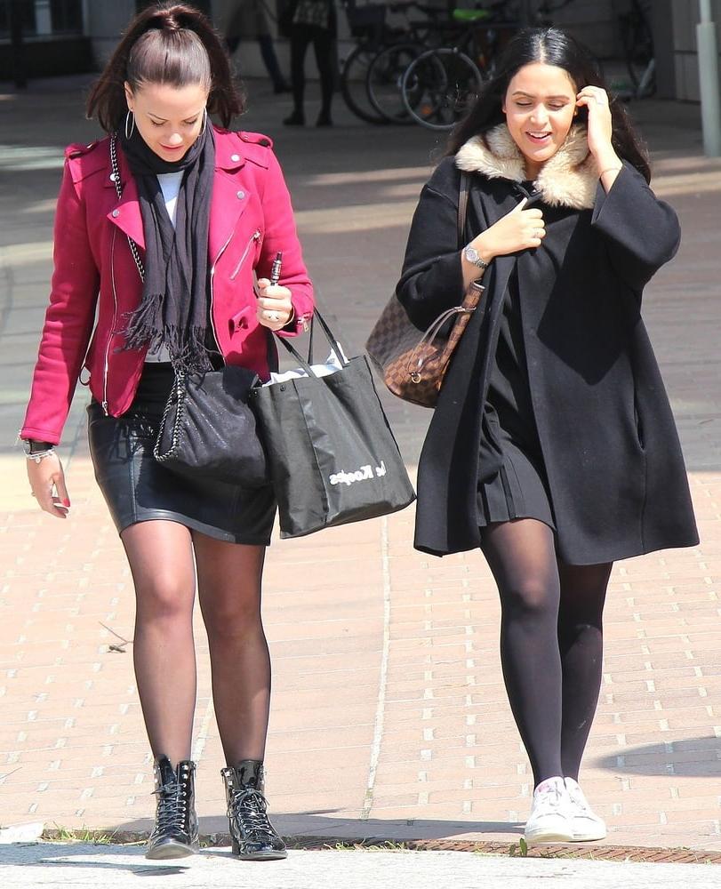 25P Street Pantyhose - French Sluts in PH and Leather Skirts
