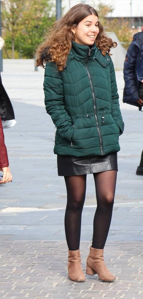 25P Street Pantyhose - French Sluts in PH and Leather Skirts