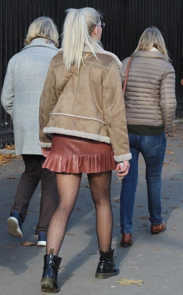 25P Street Pantyhose - French Sluts in PH and Leather Skirts