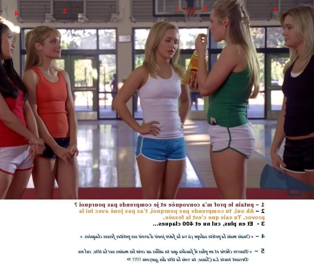 12P French captions about shorts , spankable
