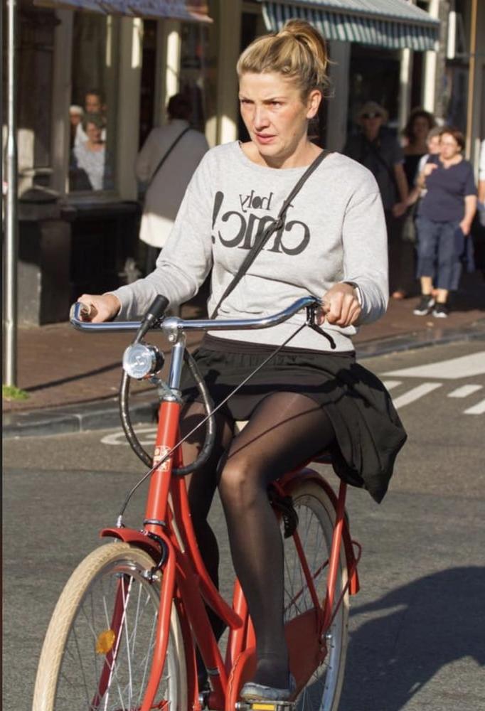 25P Street Pantyhose - Pantyhosed Cunts on Bikes Part 2