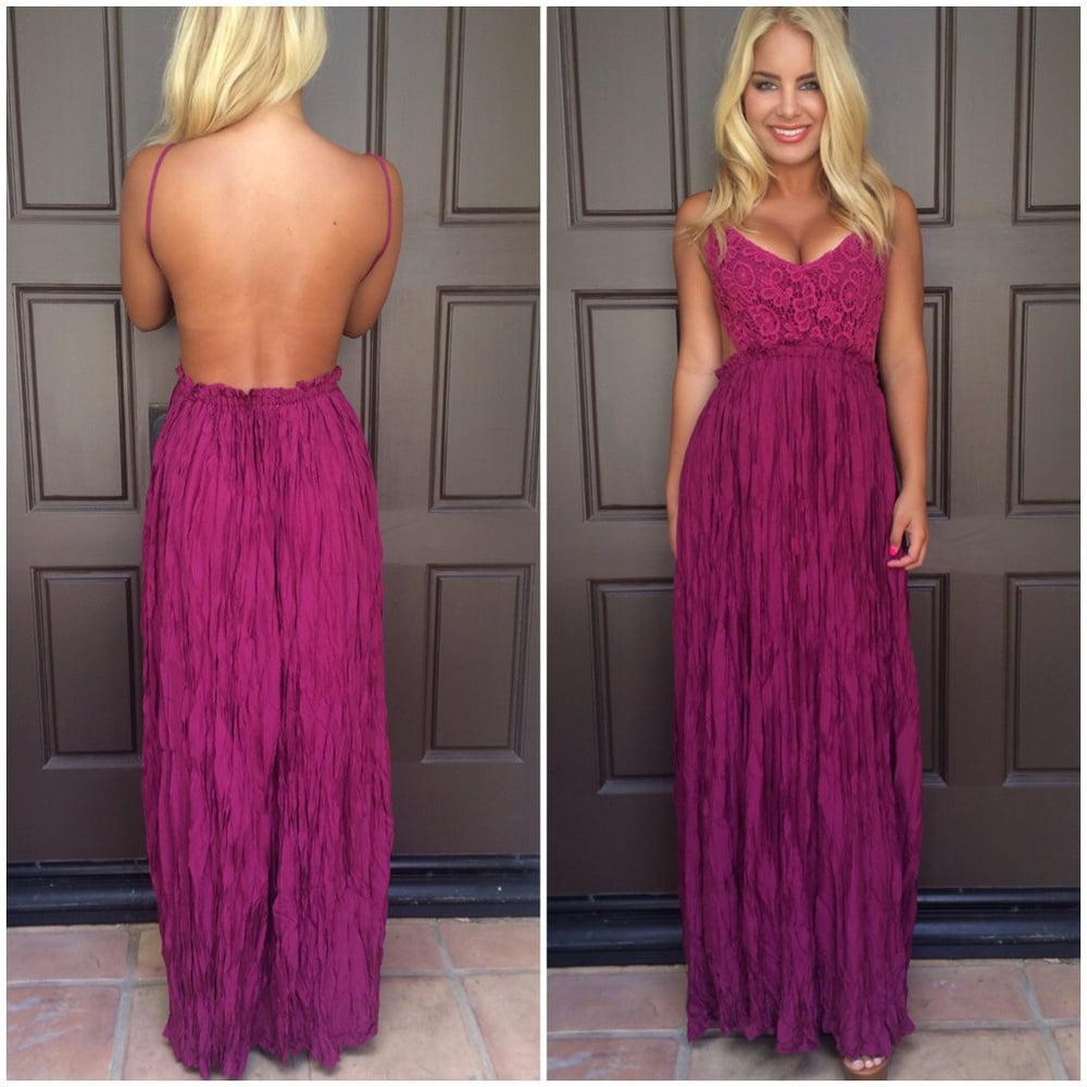 11P Backless dress for punishment