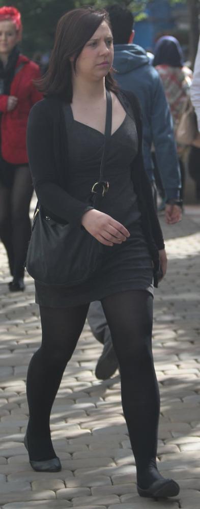 25P Street Pantyhose - Real Life Cunts-Next-Door