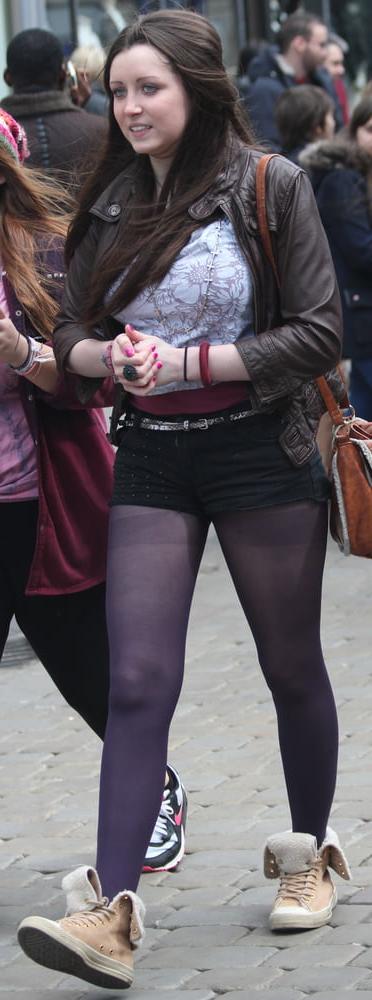 25P Street Pantyhose - Real Life Cunts-Next-Door