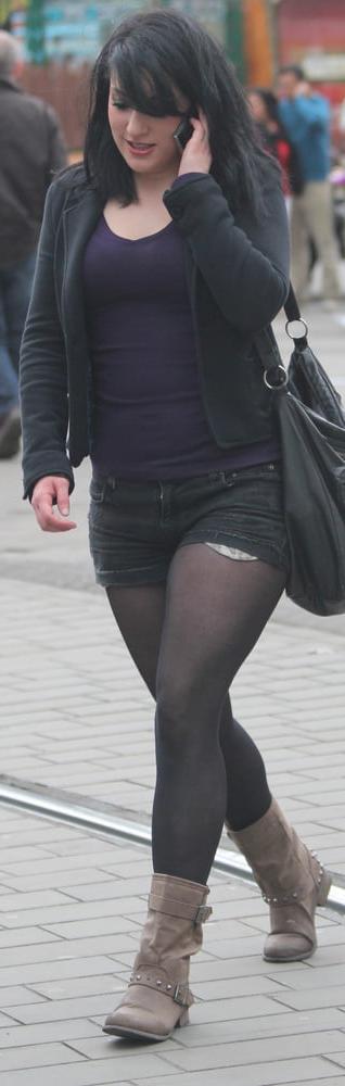 25P Street Pantyhose - Real Life Cunts-Next-Door