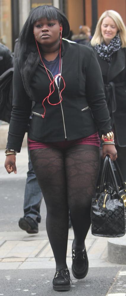 25P Street Pantyhose - Brit Pigs in Pantyhose 3 of 3