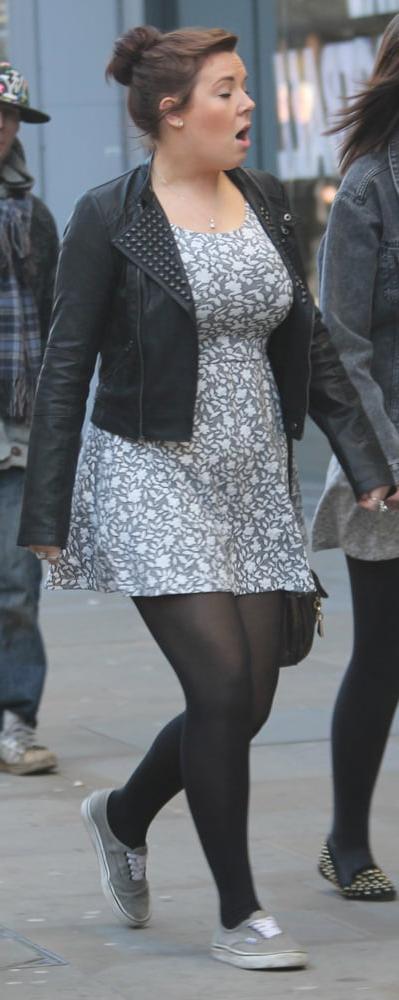25P Street Pantyhose - Brit Pigs in Pantyhose 3 of 3