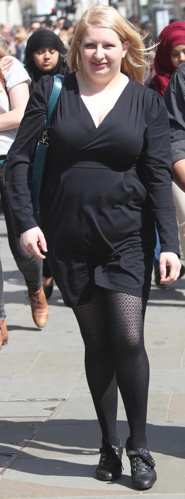 25P Street Pantyhose - Brit Pigs in Pantyhose 3 of 3