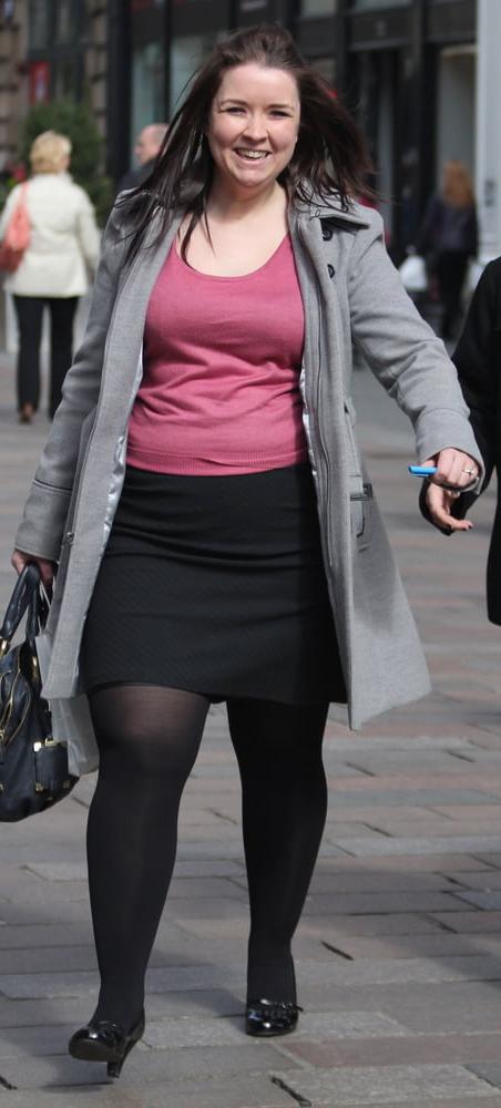 25P Street Pantyhose - Brit Pigs in Pantyhose 1 of 3
