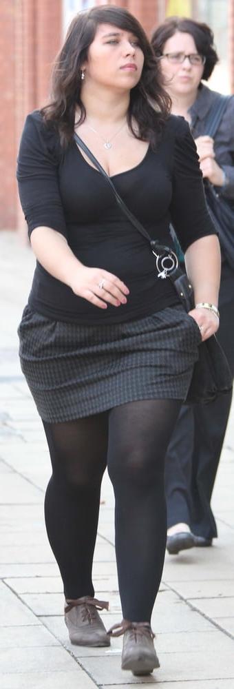 25P Street Pantyhose - Brit Pigs in Pantyhose 1 of 3