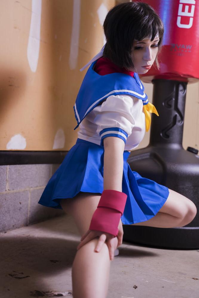 25P Usatame Sakura Kasugano Cosplay