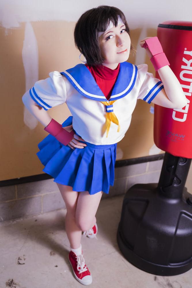 25P Usatame Sakura Kasugano Cosplay