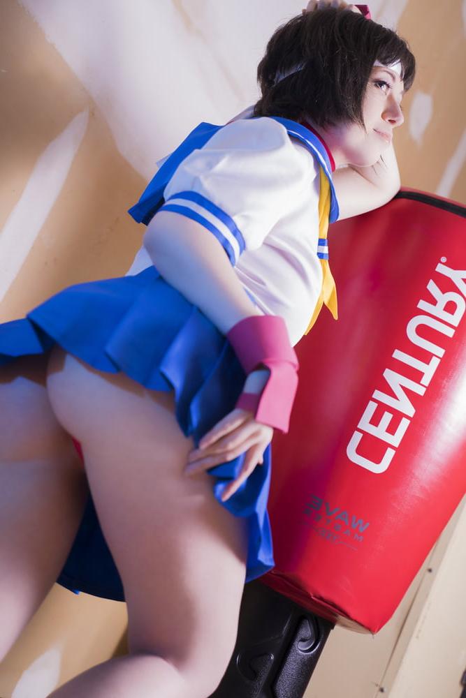 25P Usatame Sakura Kasugano Cosplay