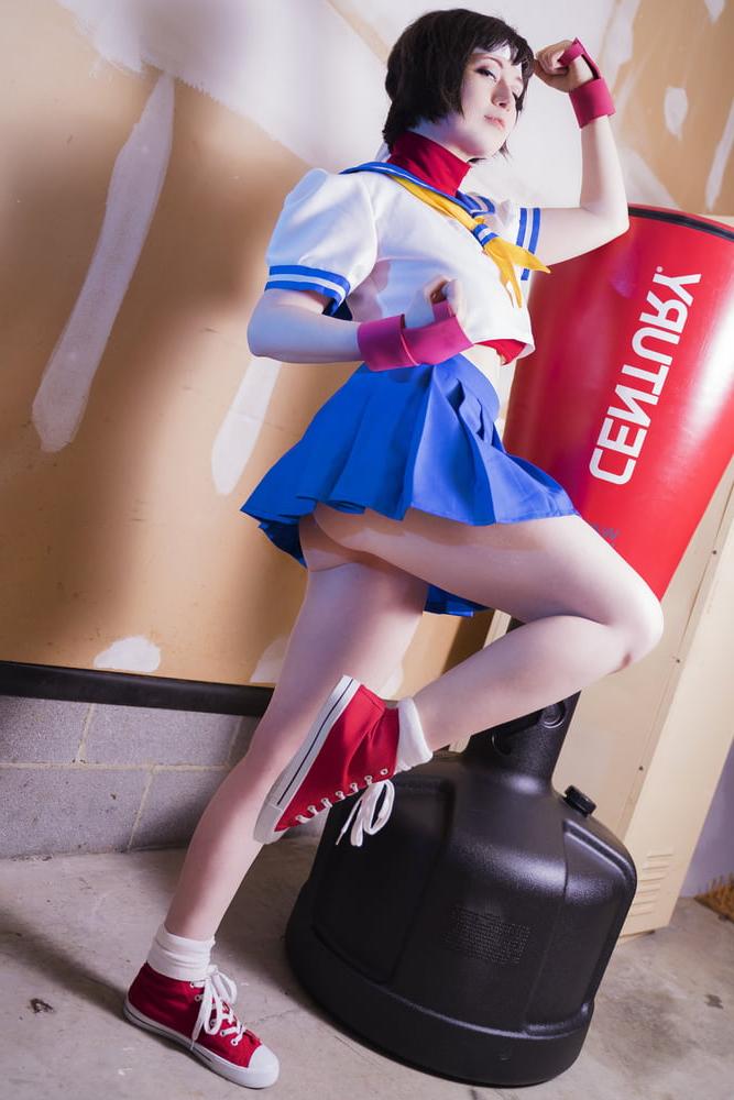 25P Usatame Sakura Kasugano Cosplay