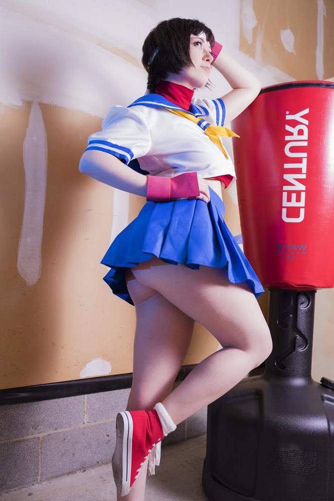 25P Usatame Sakura Kasugano Cosplay