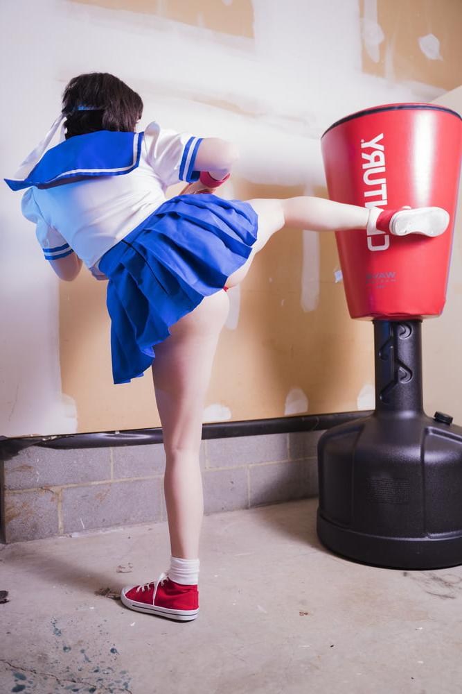 25P Usatame Sakura Kasugano Cosplay
